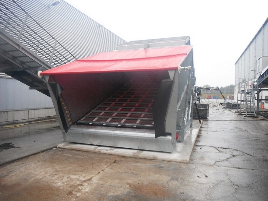 Compost storage hopper